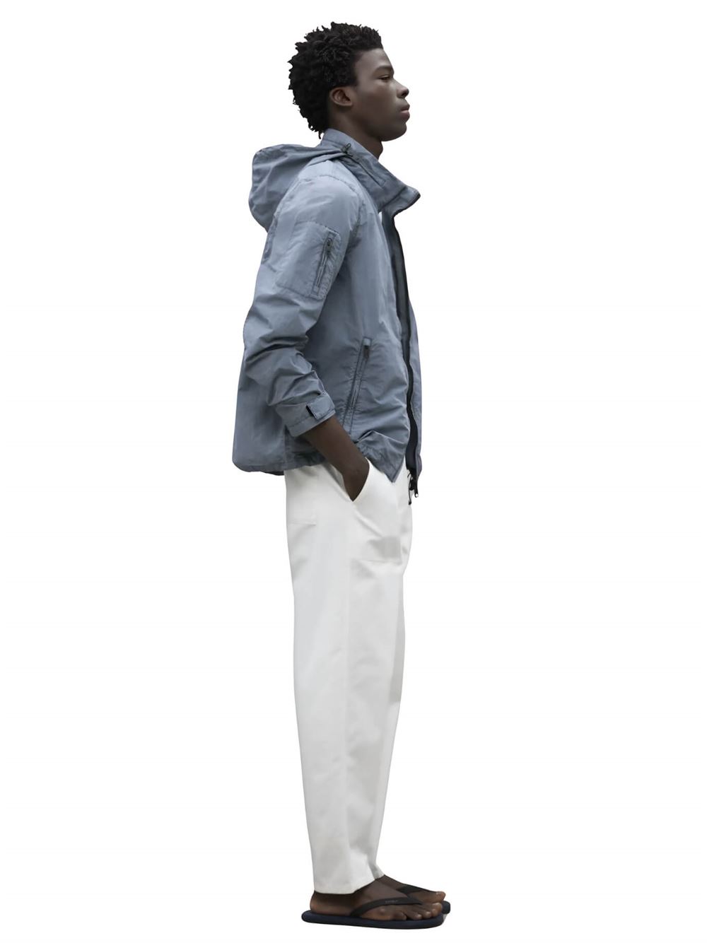 Ecoalf Giacca Rigi Blu Fumoso Laterale