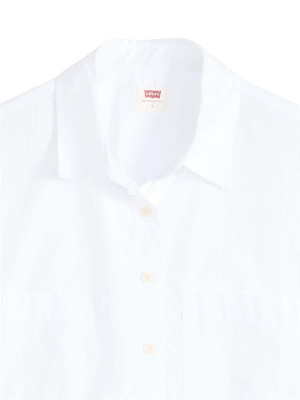 Levi's Camicia a Maniche Corte Harlie Bianco Logo