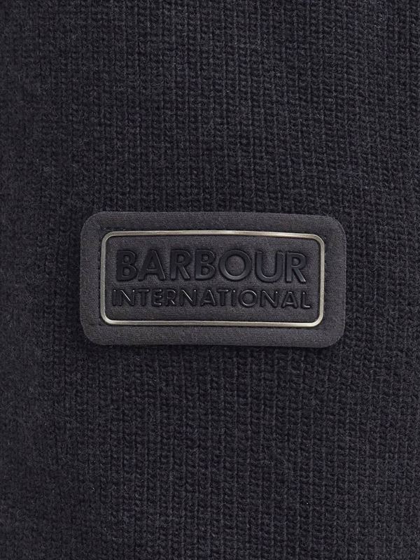 Barbour International Maglione Crawley Zip Corta Nero Logo