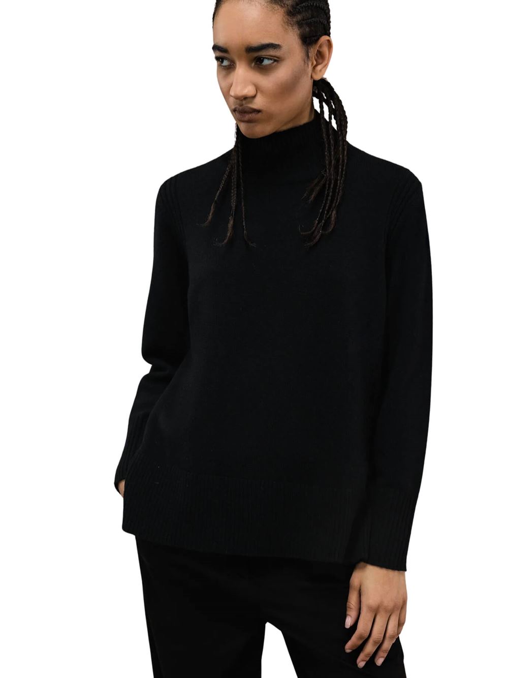 RRD Furbi Wool Volcano Wom Knit Black Front