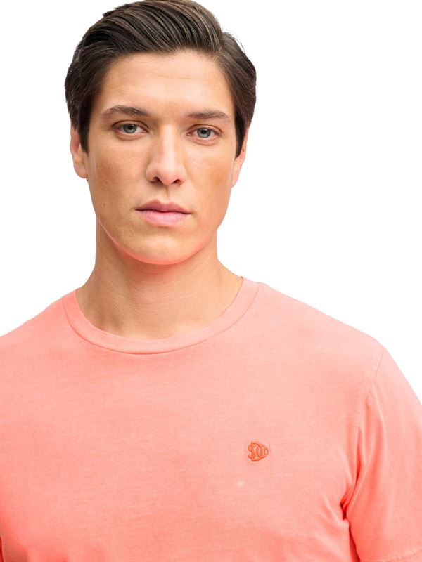 Superdry T-shirt Essential Neon Classica Arancione Fiamma Logo