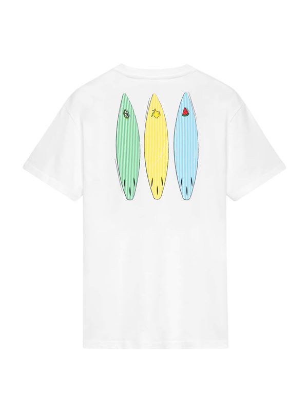 Sundek Tidal Surfer Print T-Shirt White Back