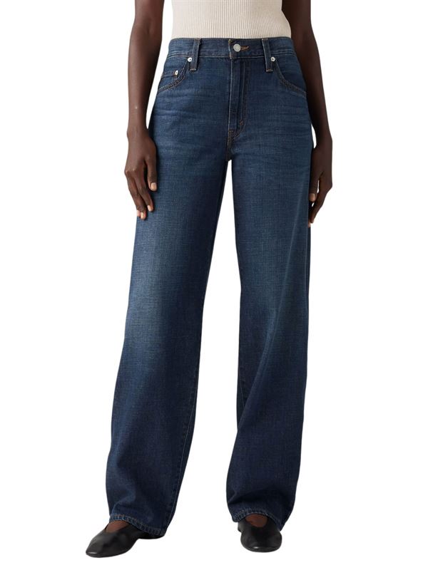 Levi’s Jeans Baggy Dad Lino + Denim Blu Do You Mind Frontale