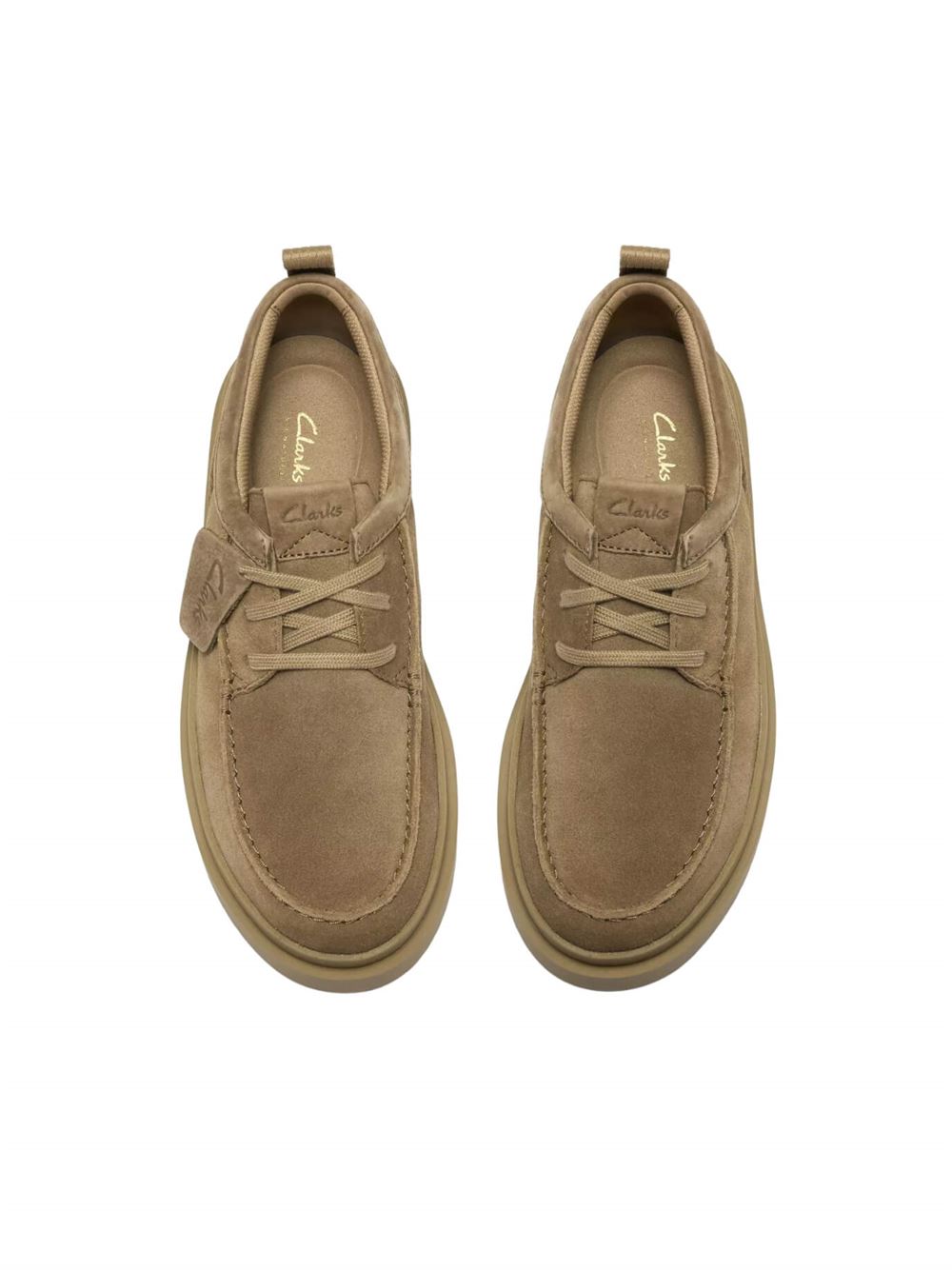 Clarks Scarpe Polden Moc Dark Sand Top Side