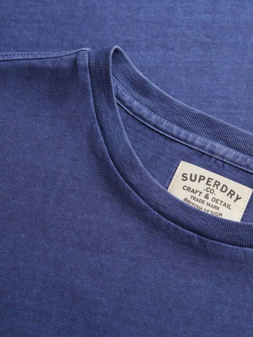 Superdry Classic Cotton Linen Pocket Tee Montauk Blue Label