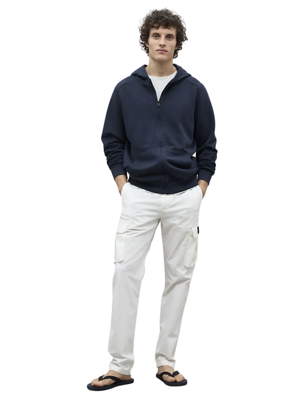 Ecoalf Pantaloni Ethicargo Bianco Frontale