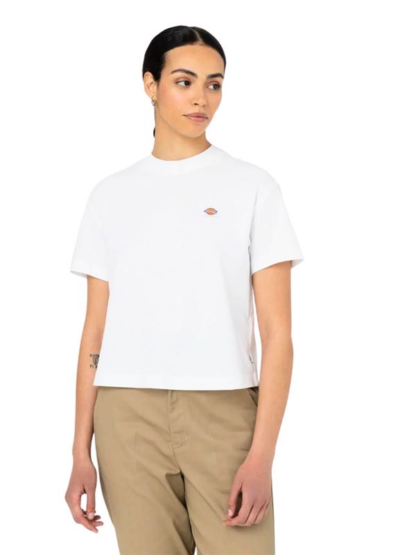 Dickies T-shirt Oakport Bianco Frontale