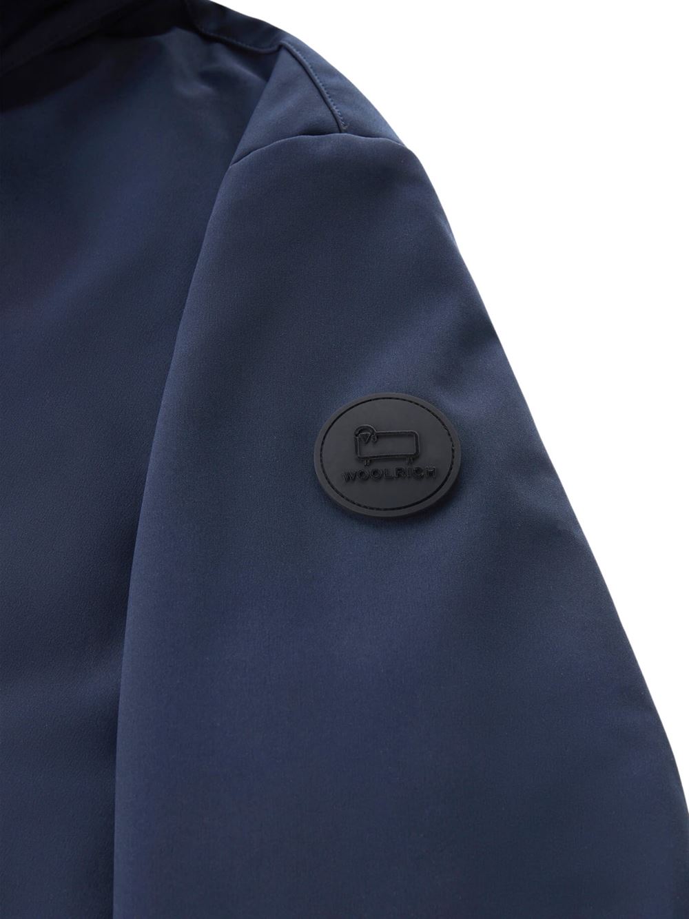 Woolrich Giubbino Barrow Mac Tech Soft Shell Coat Blu Melton Logo