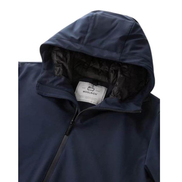 Woolrich Giacca Pacific Softshell Jacket blu XL cappuccio