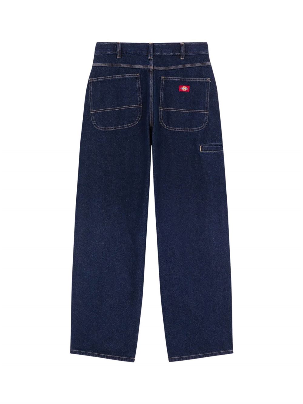 Dickies Jeans 958 Baggy Tapered Work Blu Lavato Dettaglio Retro