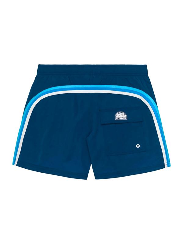 Sundek Crinkled Swim Trunks Storm Detail