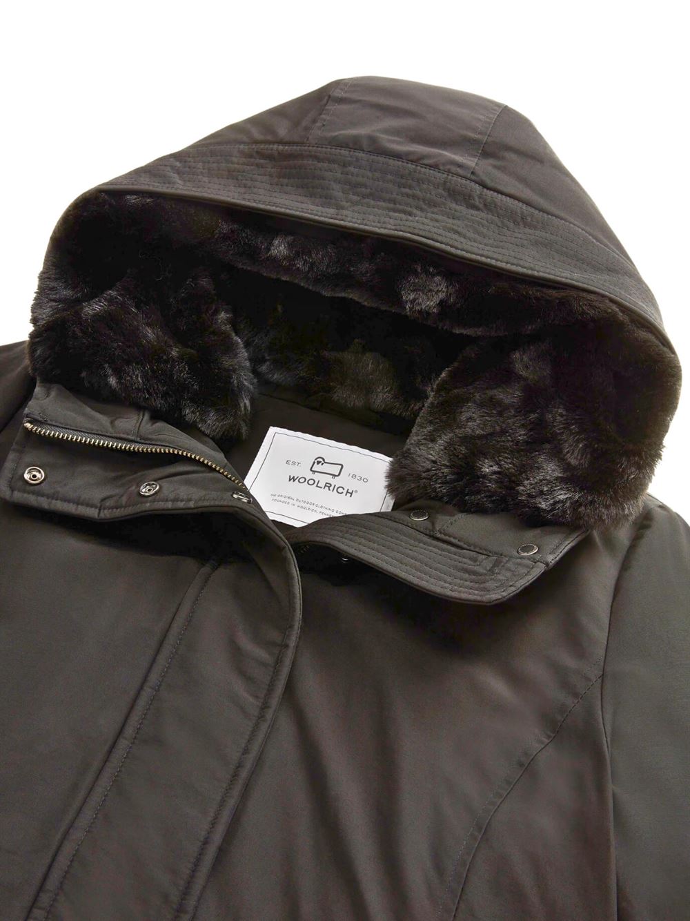 Woolrich Boulder Faux Fur Parka Black Hood