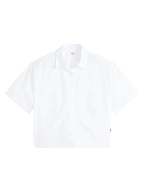 Levi's Camicia a Maniche Corte Harlie Bianco
