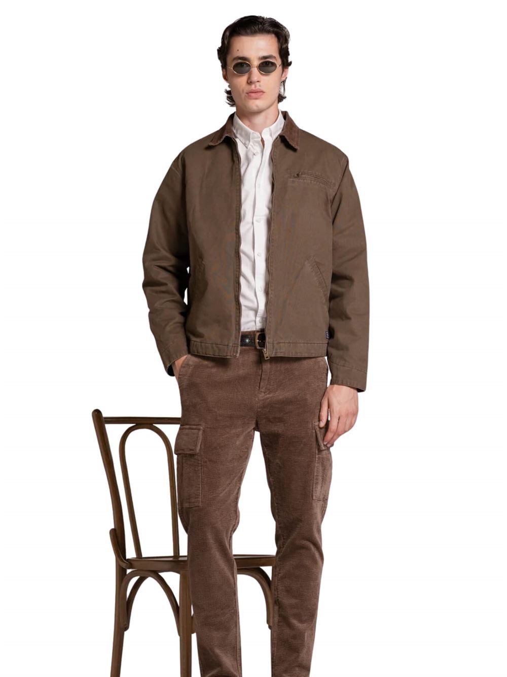 Impure Giacca Corta Orion Marrone Frontale Intera