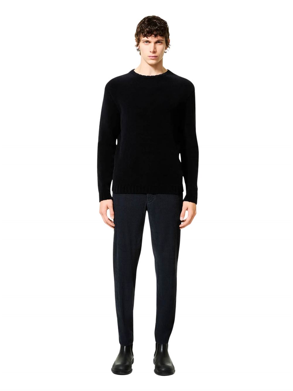 RRD Maglia Cinematt Round Knit Nero Frontale Intera