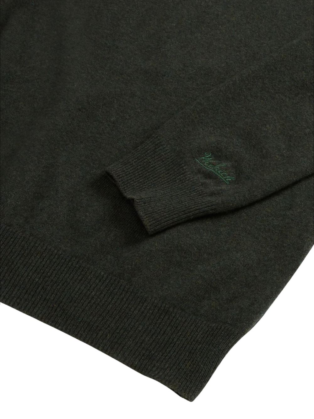 Woolrich Lambswool Crewneck Greenstone Logo