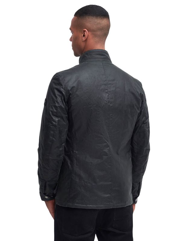 Barbour International Duke Waxed Jacket Sage Back