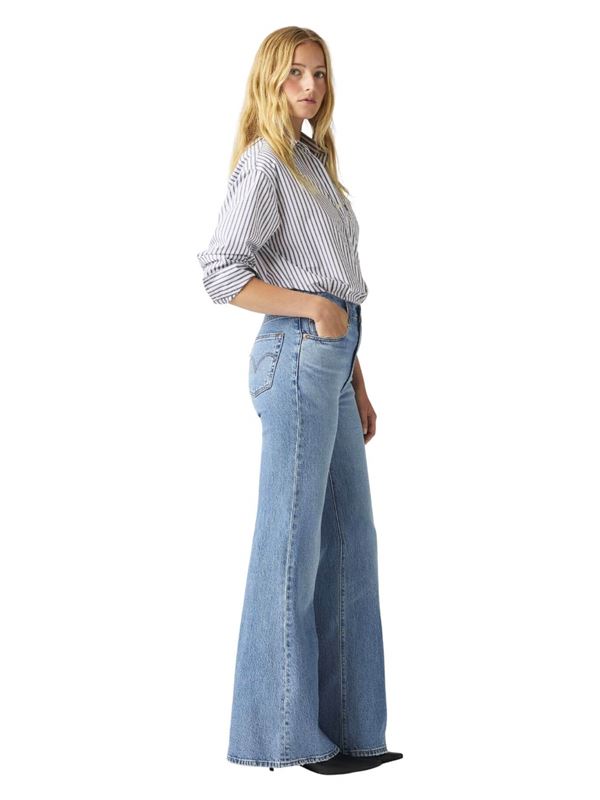 Levi's Ribcage Bell Jeans Next Saturday No Crease Blue Side
