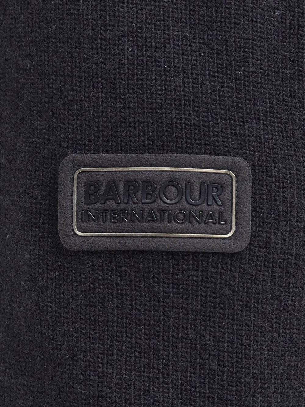 Barbour International Maglione Crawley Zip Corta Nero Logo
