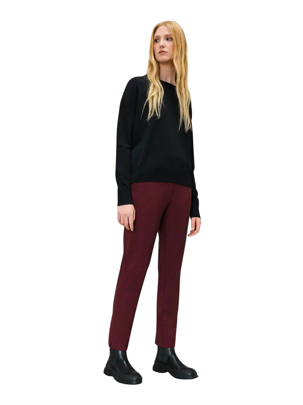 RRD Winter Chino Wom Pant Bordeaux Frontal