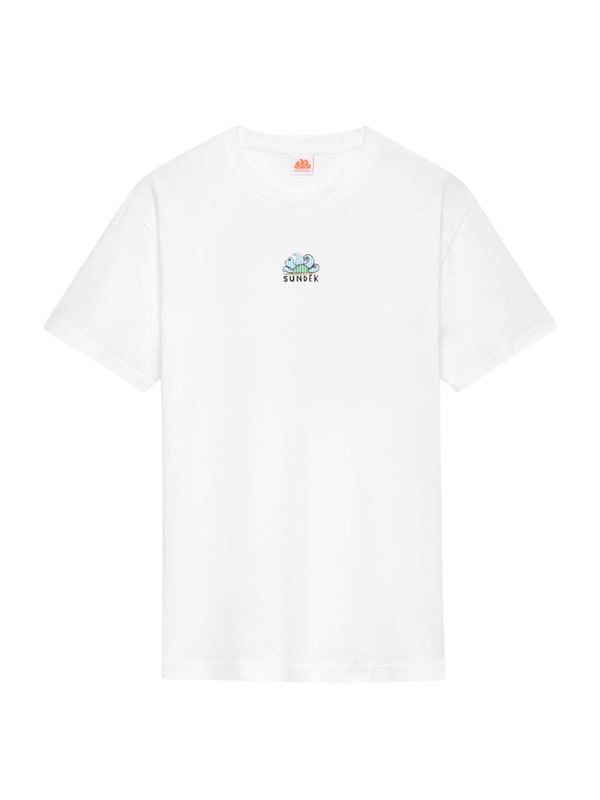 Sundek Tidal Surfer Print T-Shirt White
