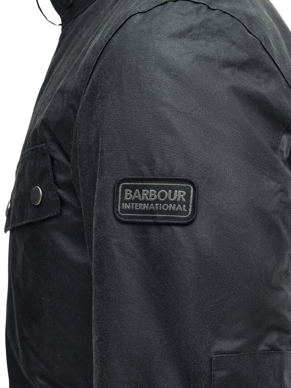 Barbour International Giacca Cerata Duke Wax Salvia Logo