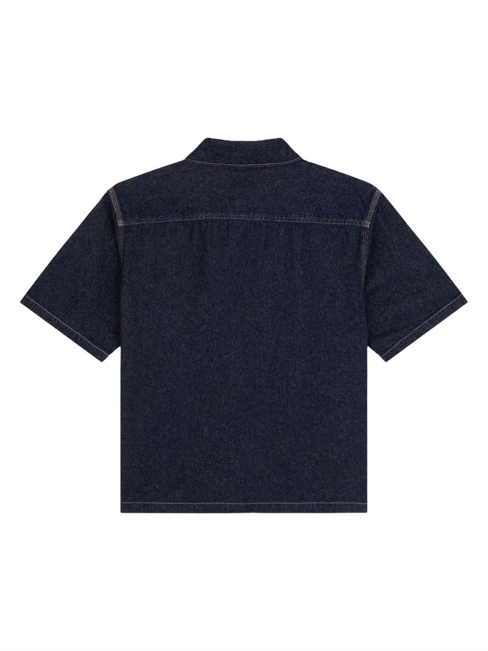 Dickies Camicia Denim Short Sleeve Blu Denim Lavato Dettaglio Retro