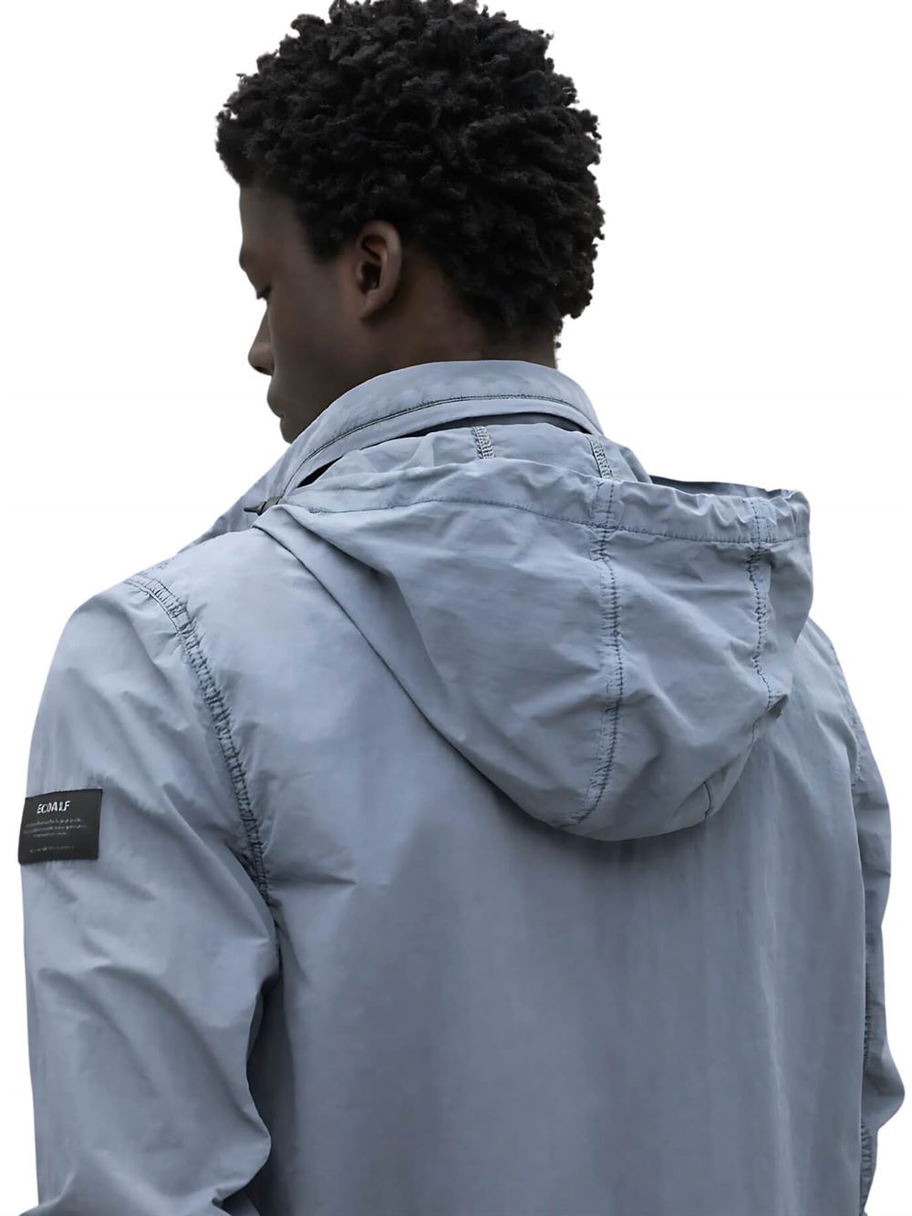 Ecoalf Giacca Rigi Blu Fumoso Dettaglio