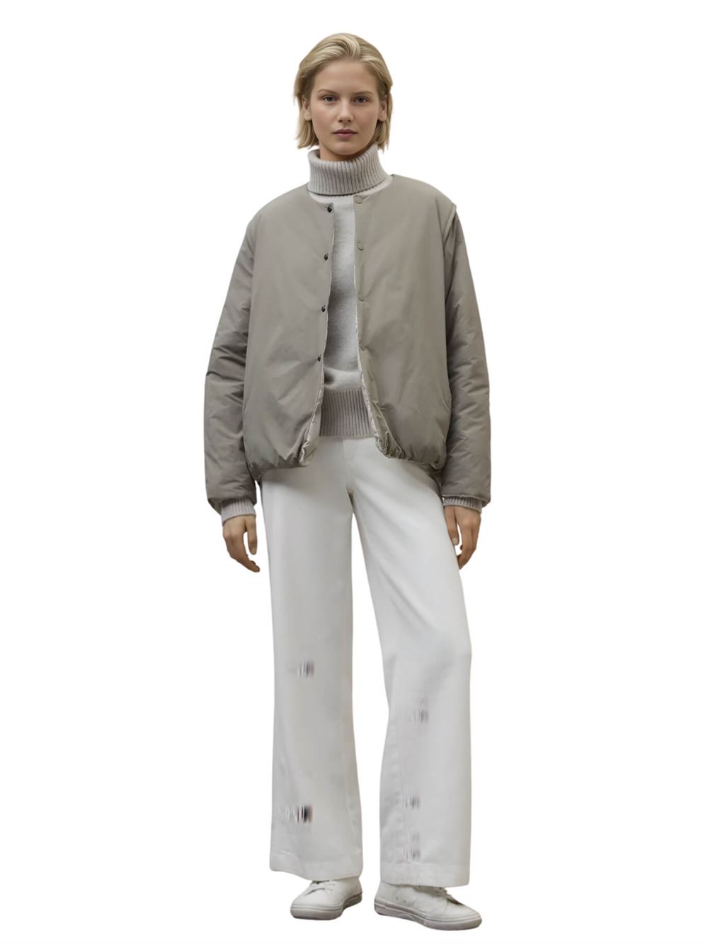 Ecoalf Geres Reversible Jacket Beige Front