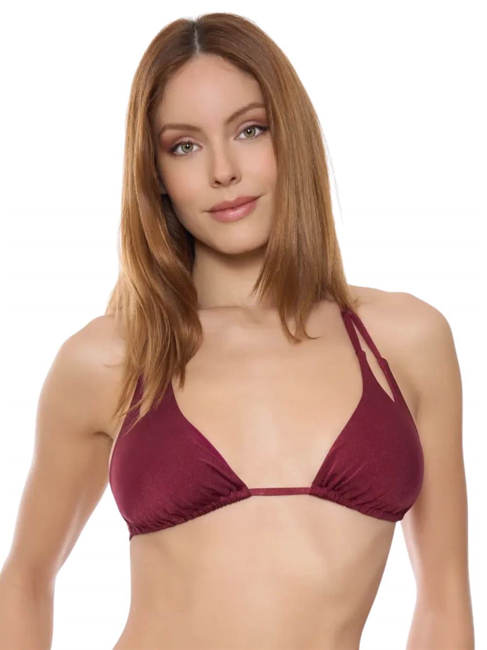 Miss Bikini Costume Satinato Cut-Out SS25 Robo Dettaglio Top Frontale