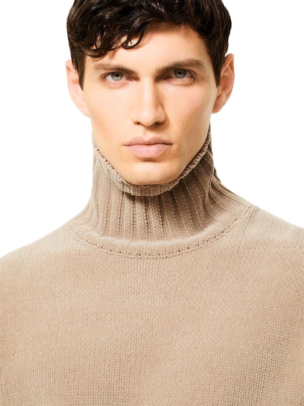 RRD Maglia Cinematt Turtleneck Knit Tabacco Dettaglio