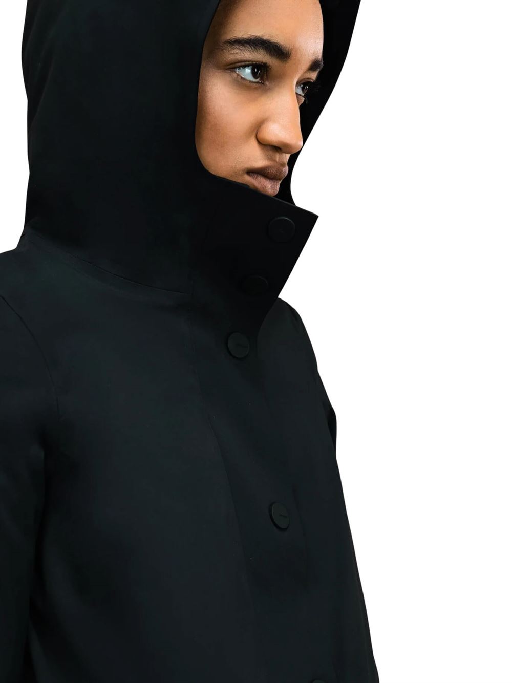 RRD Color Detachable Parka Wom Jkt Black Hood