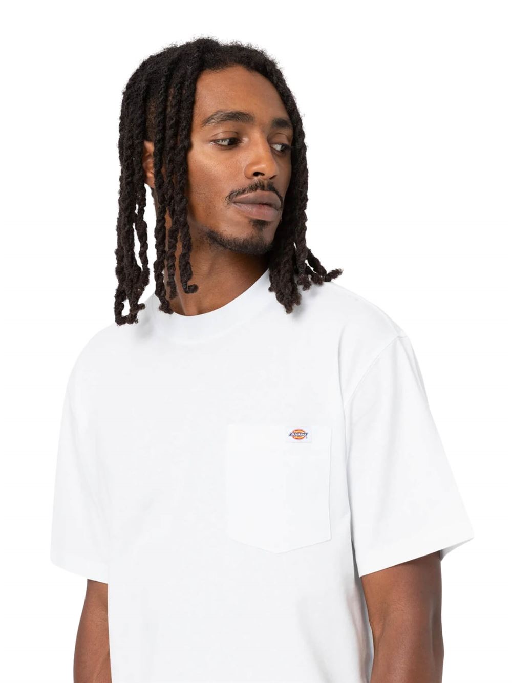 Dickies T-shirt Luray Pocket Tee Bianco Dettaglio