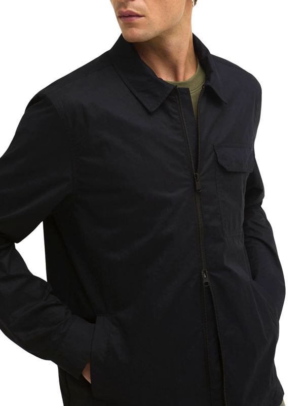 Barbour International Overshirt Warren Nero Dettaglio