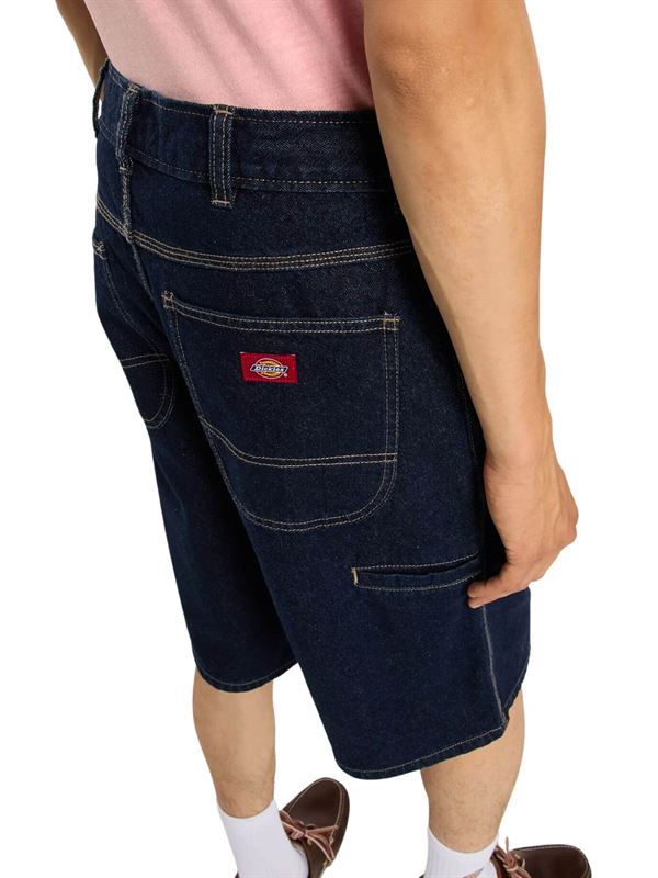Dickies Shorts 958 13-Inch Loose Blu Denim Lavato Logo