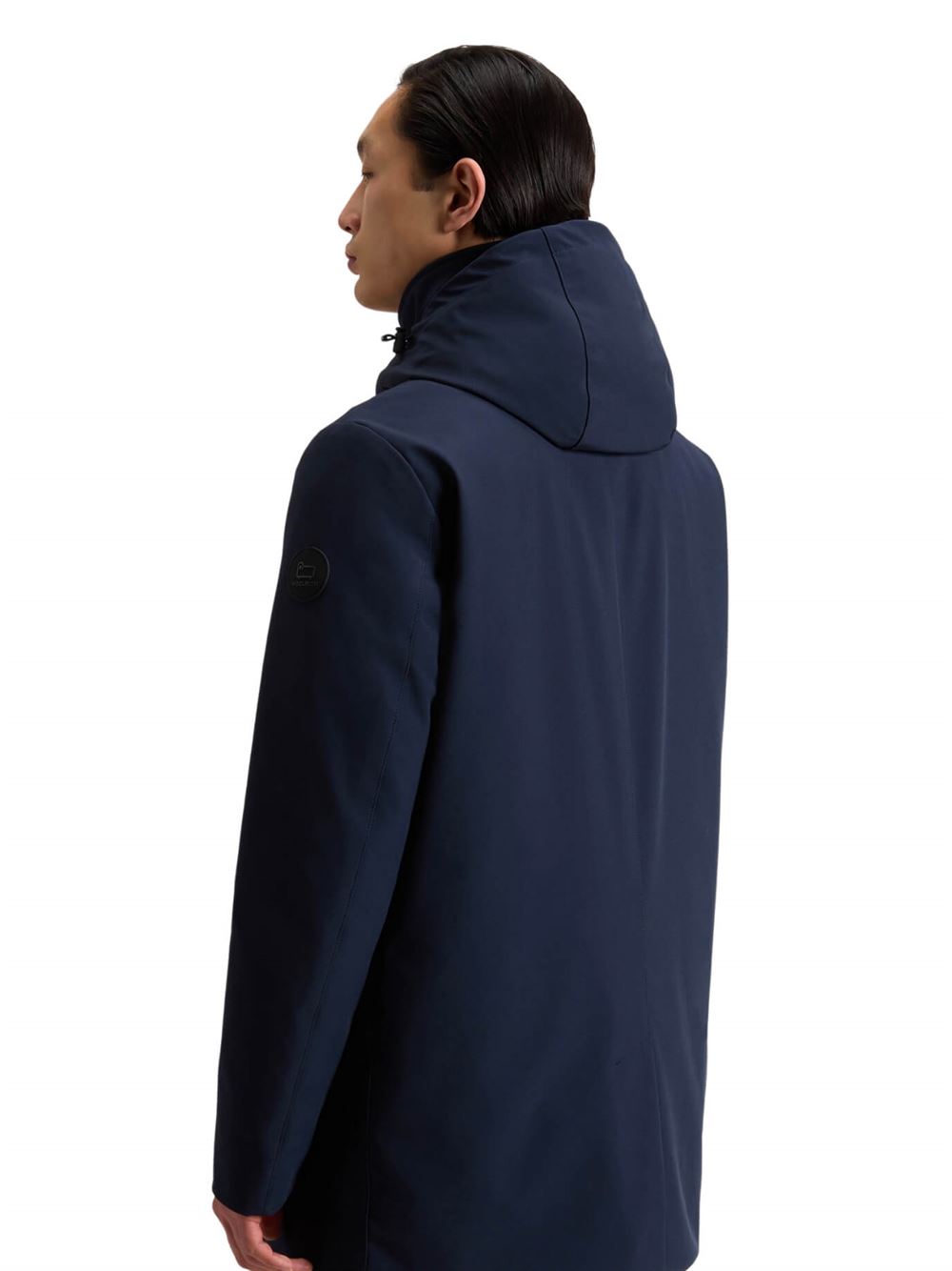 Woolrich Giubbino Barrow Mac Tech Soft Shell Coat Blu Melton Retro