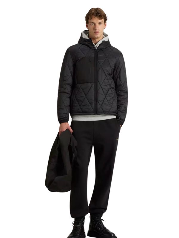 Woolrich Giacca Crestmont 3 in 1 Nero Frontale Trapuntato