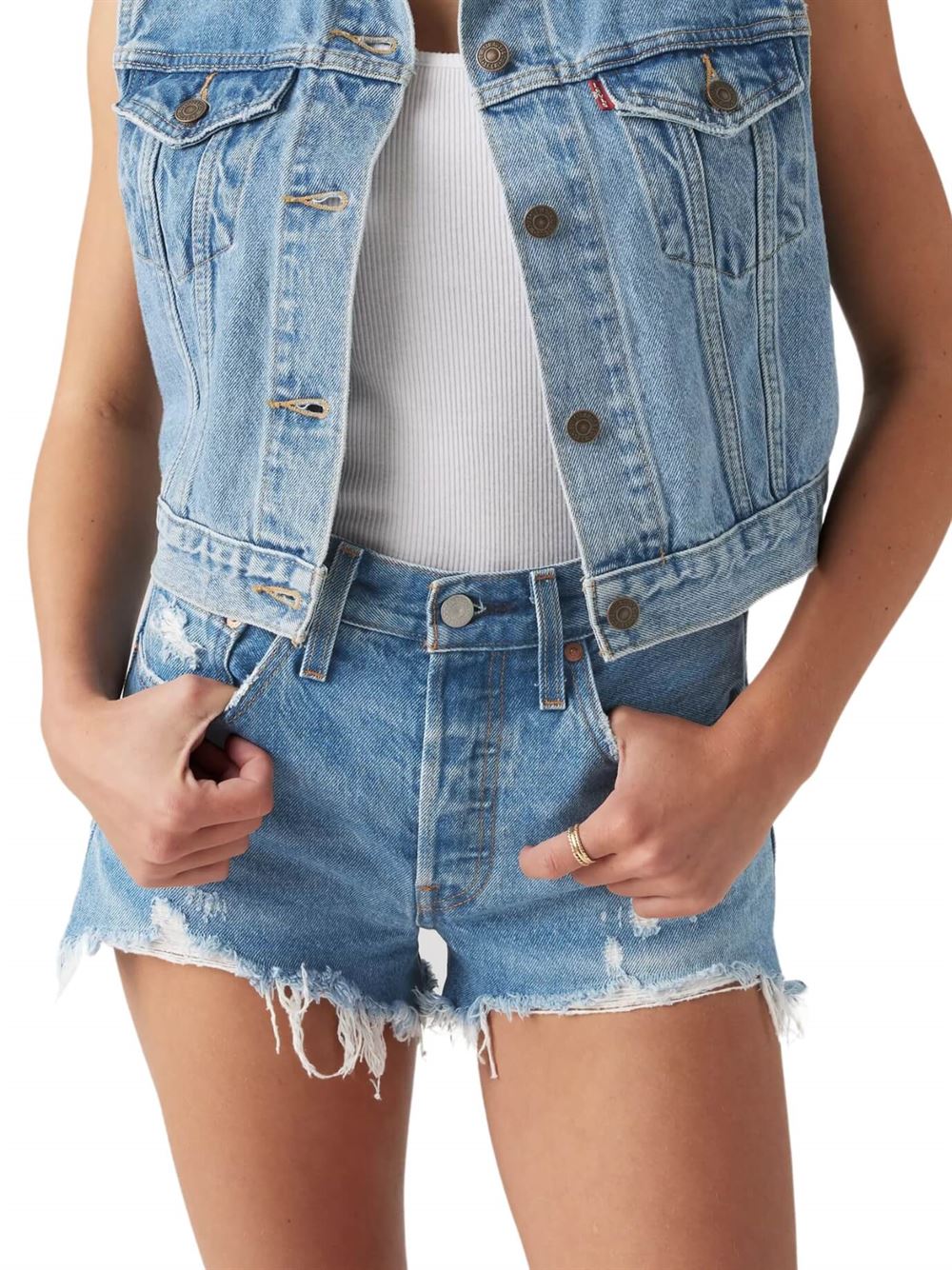 Levi's 501 Shorts Athens Blue Front