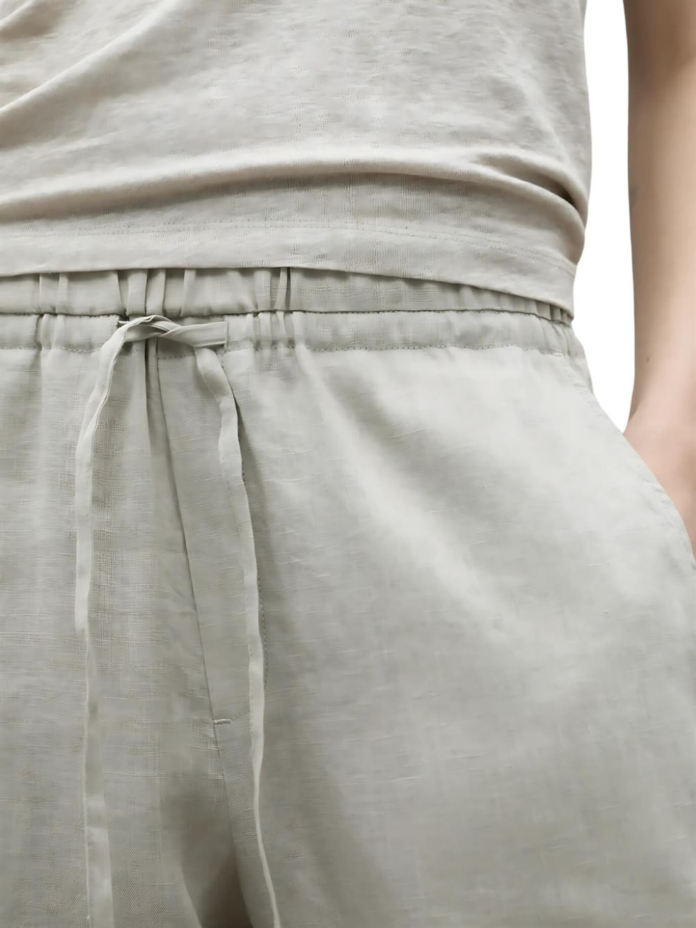 Ecoalf Pantaloni Indi Beige Dettaglio