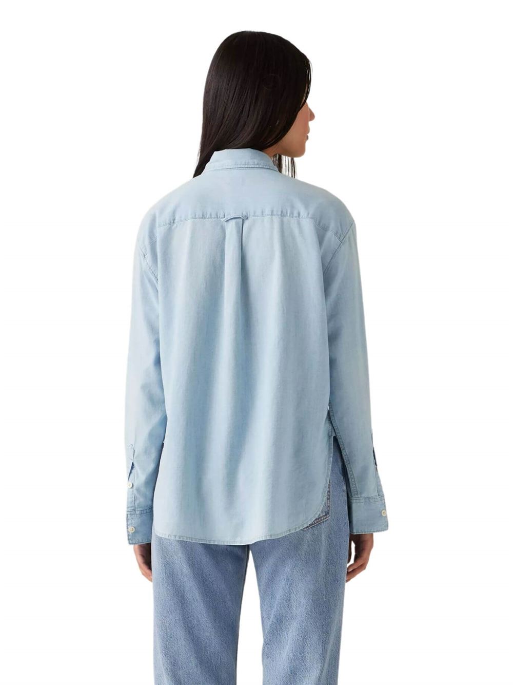 Levi's Harlie Boyfriend Shirt Where Is She Blue Back