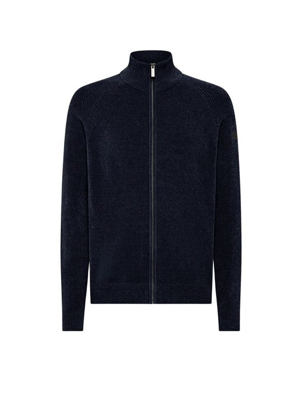 RRD Velvet Full Zip Knit Blue Black