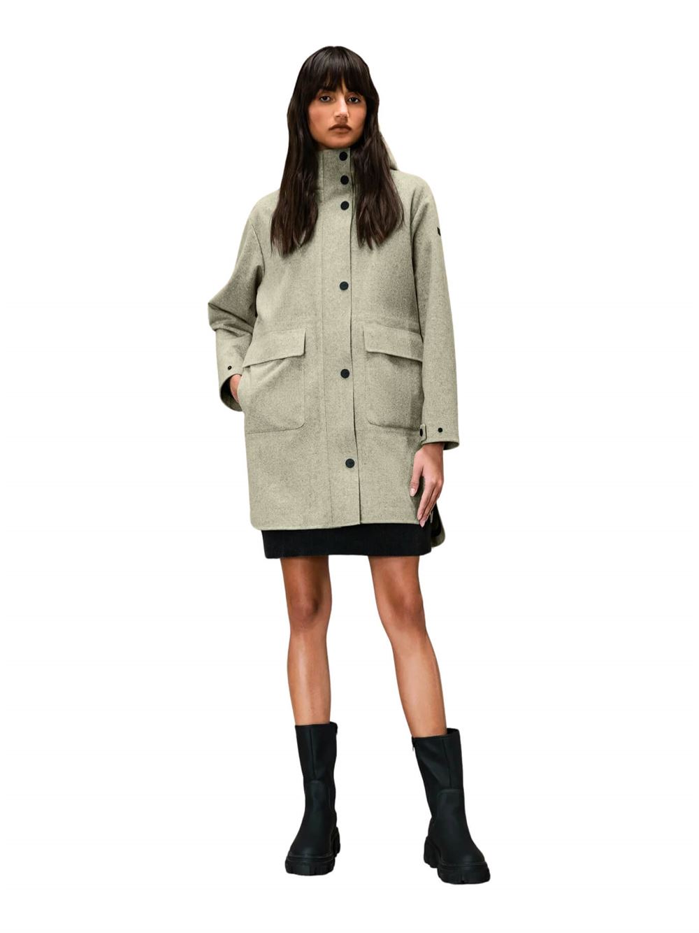 RRD Sesta Shell Parka Wom Jkt Taupe Frontal