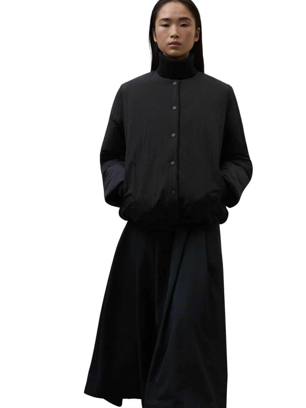 Ecoalf Giacca Reversibile Geres Nero Frontale Intera