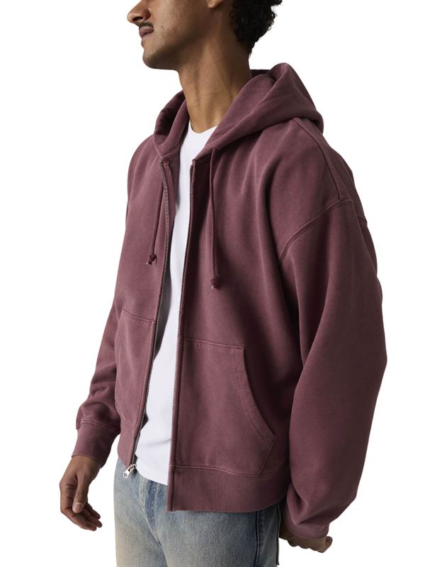 Levi's Felpa Hayes Boxy Full Zip Rosso Lato