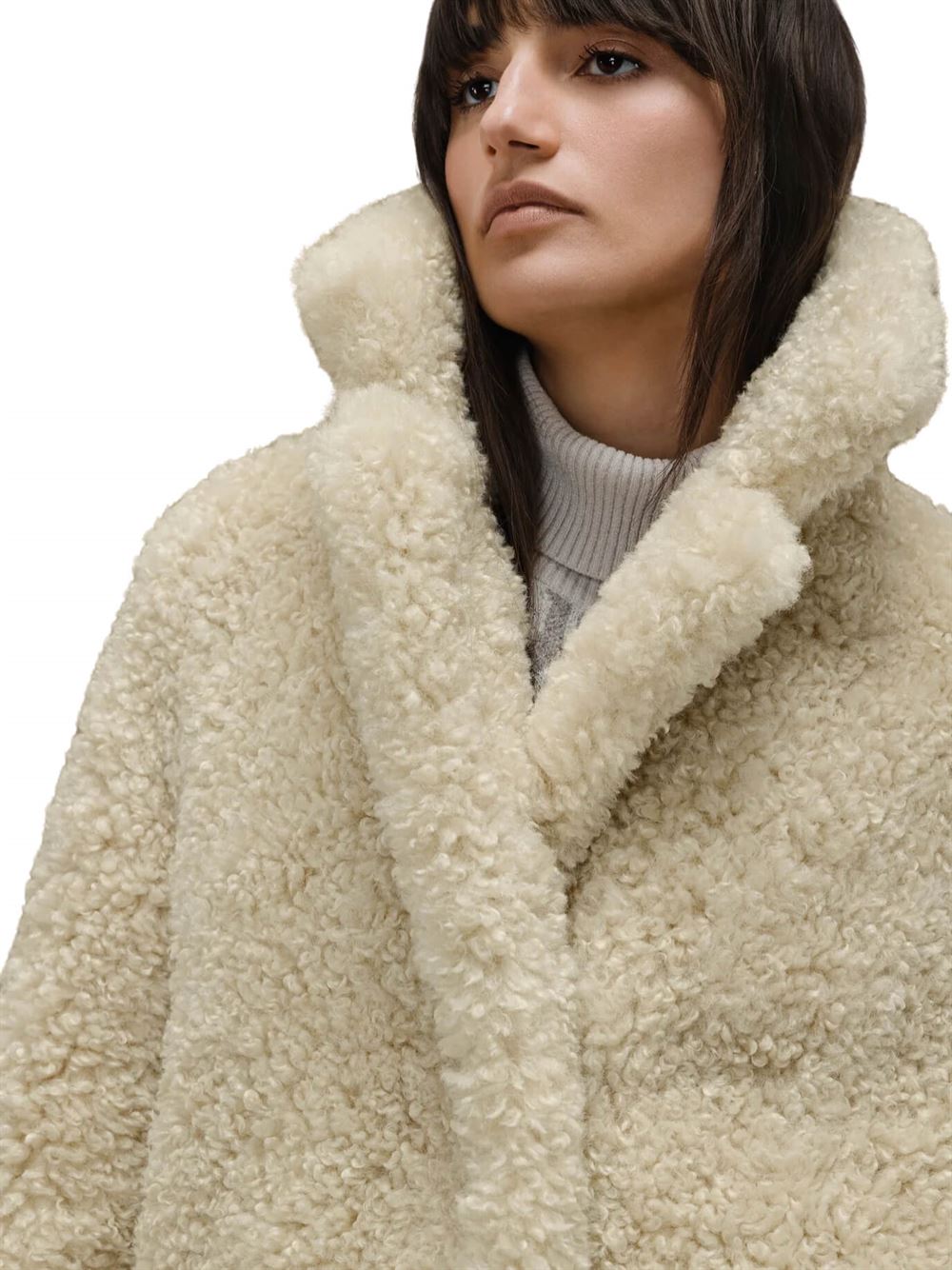RRD Lamb Coat Wom Jkt Beige Detail