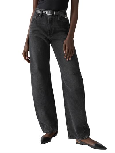 Levi’s Jeans Baggy Barrel Modello Dad Nero Frontale