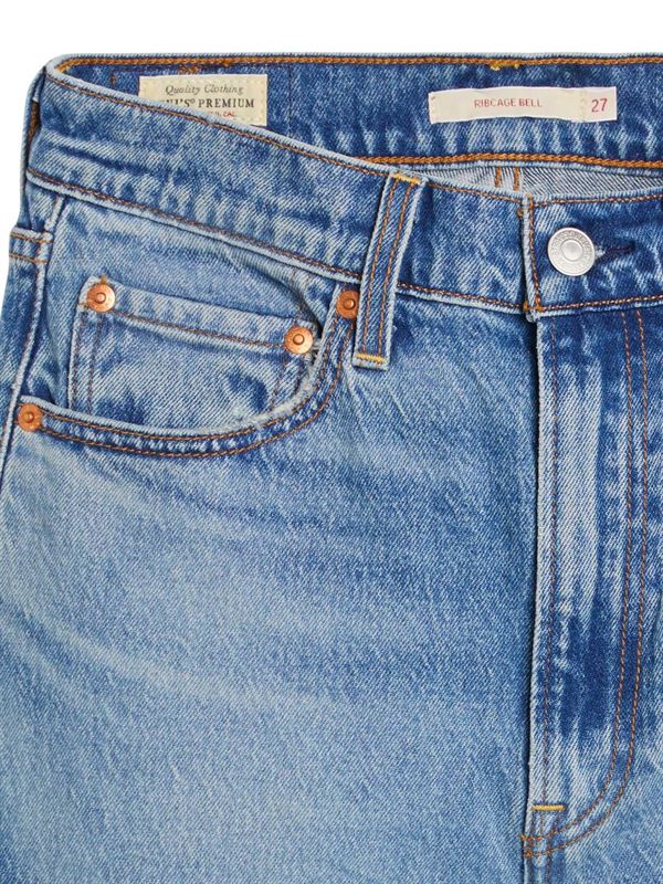 Levi's Ribcage Bell Jeans Next Saturday No Crease Blue Detail