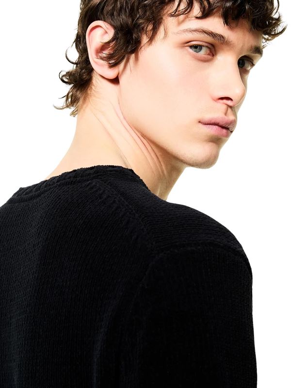 RRD Maglia Cinematt Round Knit Nero Dettaglio