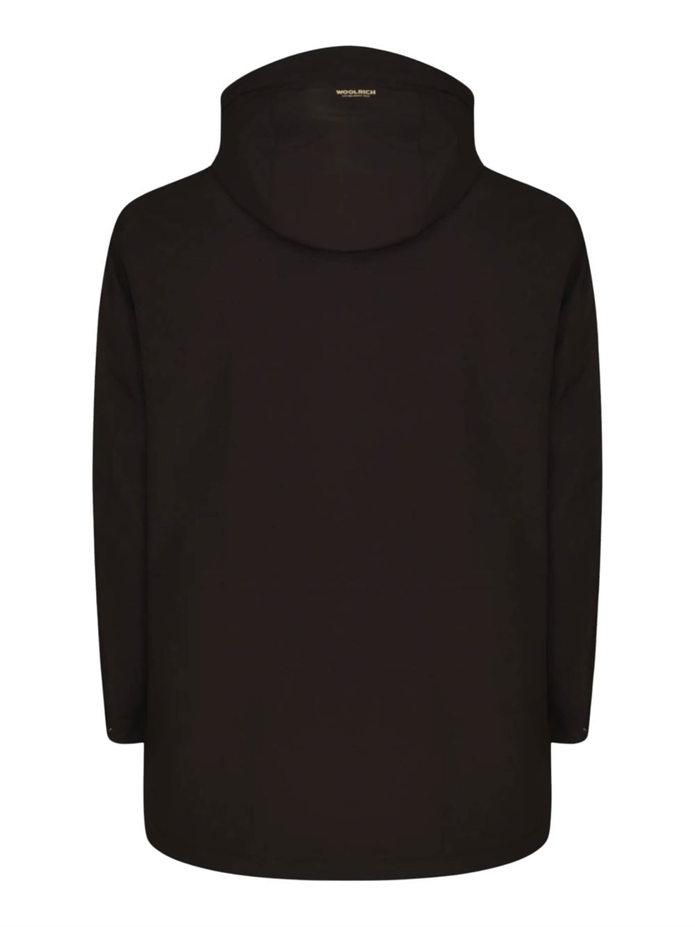 Woolrich Giacca Soft Shell Barrow Mac Coat Nero Dettaglio Retro
