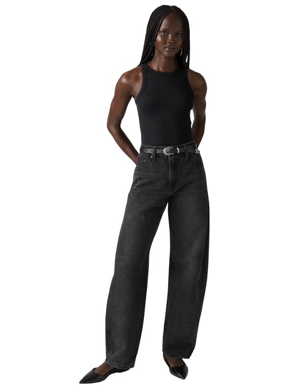 Levi’s Jeans Baggy Dad Barrel Black Frontal